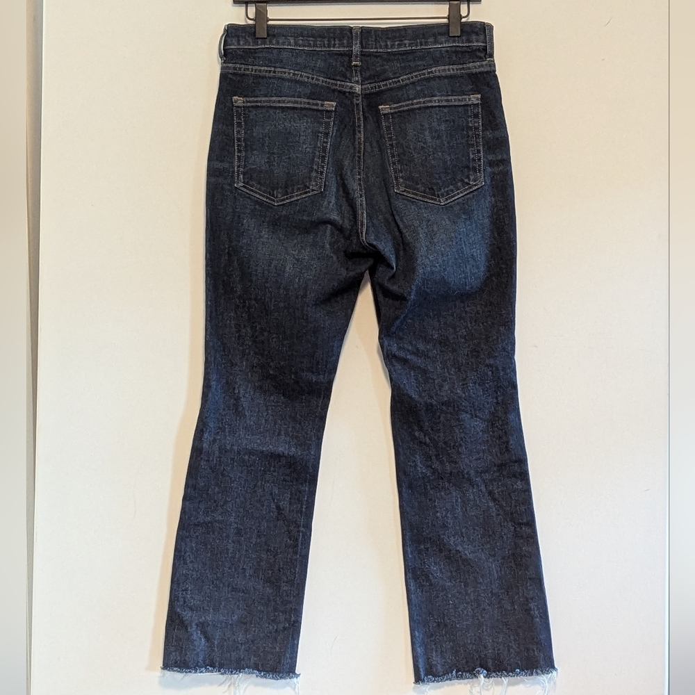 Everlane Dark Blue Straight Leg Jeans Women's 29 Regular Excel Used Raw Hem Nice - Picture 4 of 4